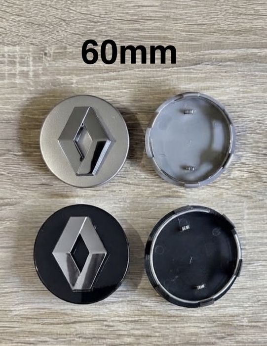 Conjunto 4 Centros Jantes Renault 54mm 56mm 57mm 60mm 65mm 68mm 75mm