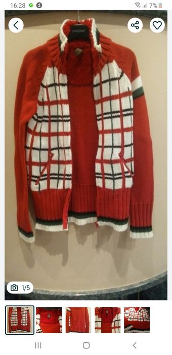 Sweter czerwony misio Bereshka kolekcja damska tkmaxx zima narty narzu