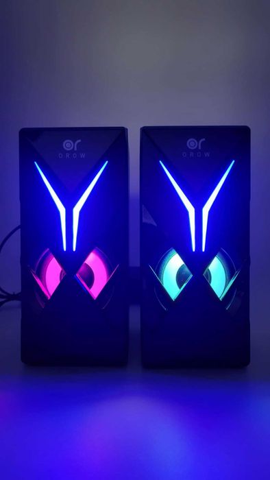OROW głośnik komputerowy RGB, 10 W zasilany przez USB jack 3,5mm