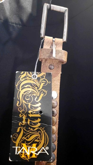 Nowy pasek – Tara, 120 cm, styl - nabijany pinezkami