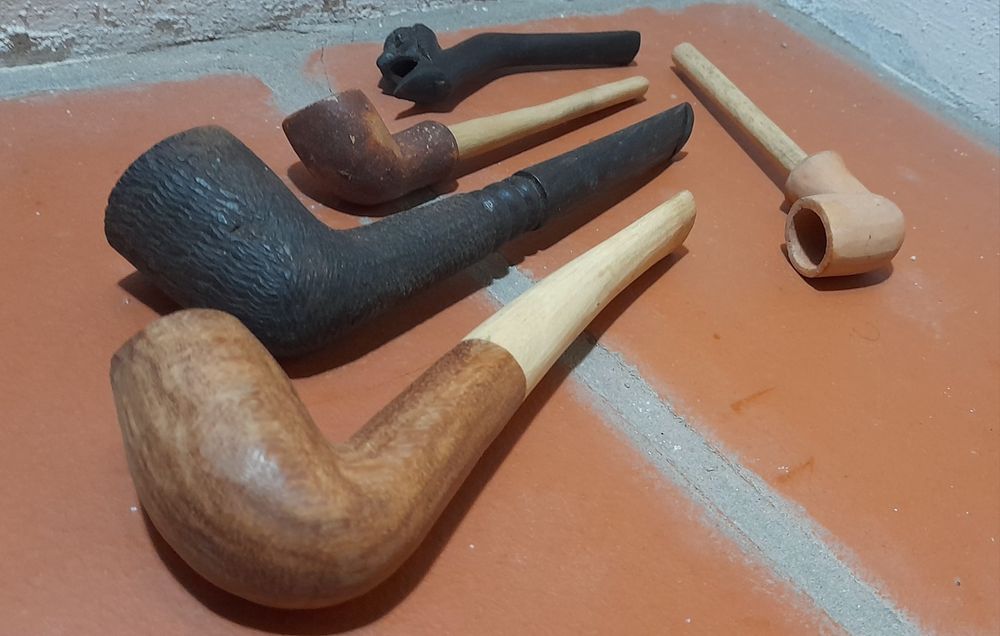 Lote de 5 cachimbos artesanais