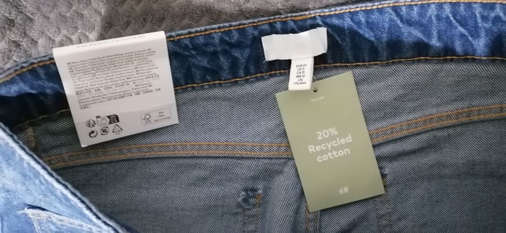 Spodnie Slim Mom High Ankle Jeans H&M