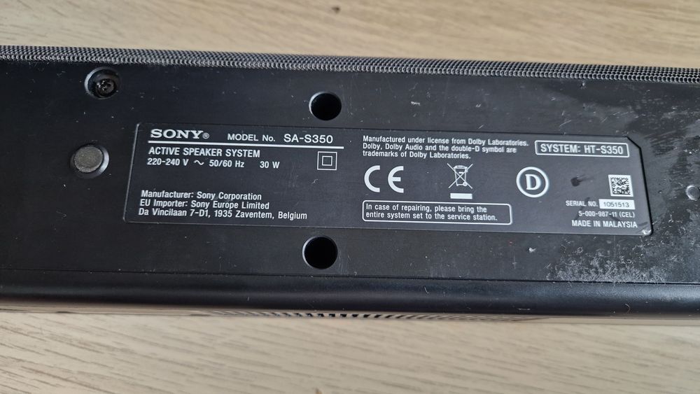 Soundbar Sony HT-S350