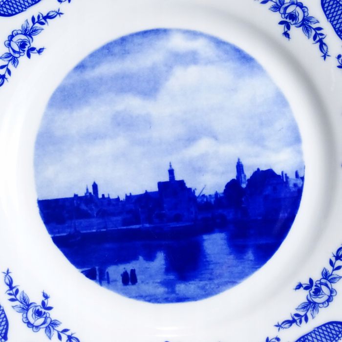 talerz naścienny malarstwo weduta vermeer van delft
