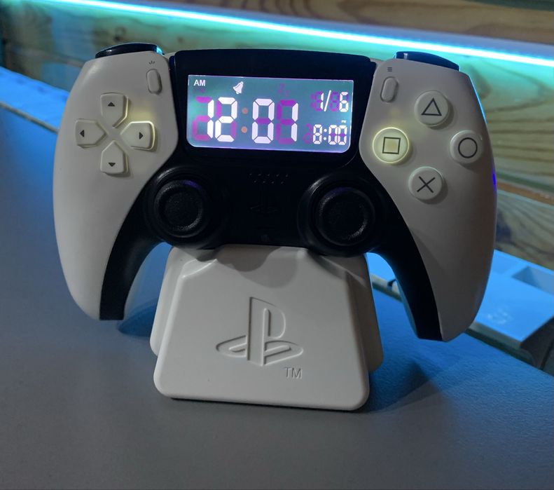 Budzik Paladone PlayStation white PS5 Controller Pad wyświetlacz gra
