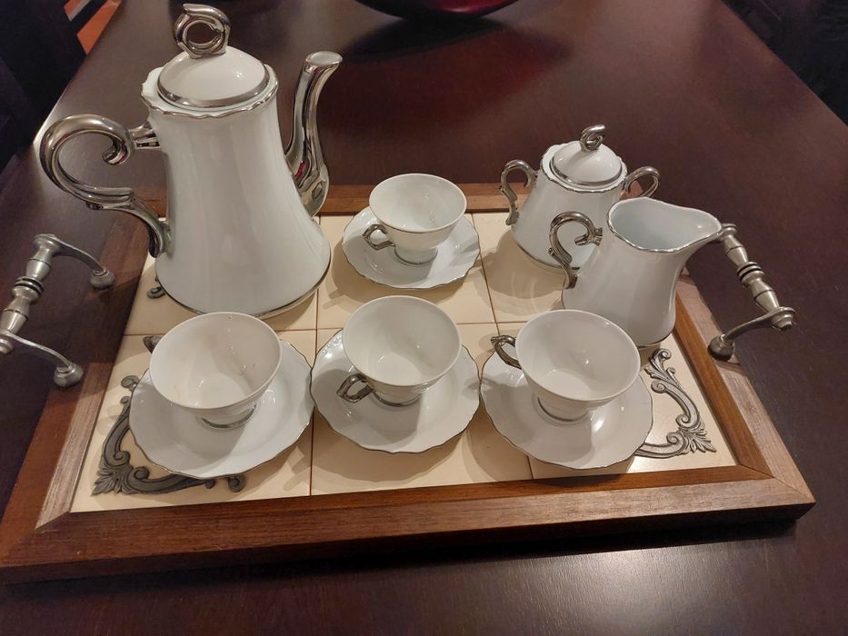 Unused Tin Tea Set