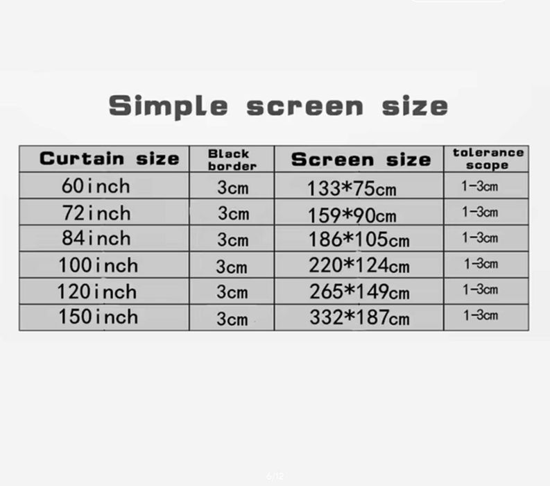 Przenośny 100 calowy ekran projekcyjny prosty 16:9 kurtyna projektora