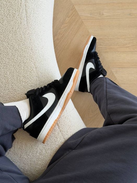 Жіночі кросівки Nike Dunk Black Gum найк сб данк чорні з білим