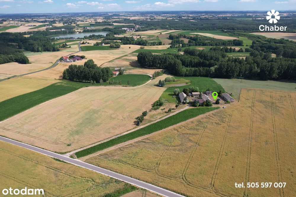 Siedlisko ok. 60 m2 z działką ok. 4800 m2 we wsi Kołatek.