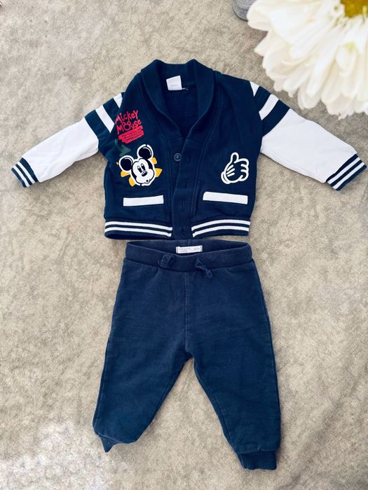 Костюм/ромпер чоловічок вязаний/Next штанці наХрещення/ на флісі 62-68