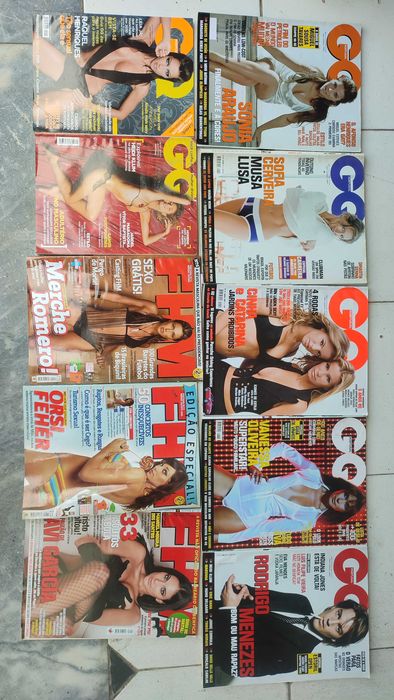 Lote 20 Revistas GQ, FHM e EGO