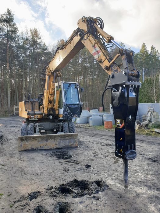 Usługi kruszarką-wyburzenia. Kucie młotem hydr.