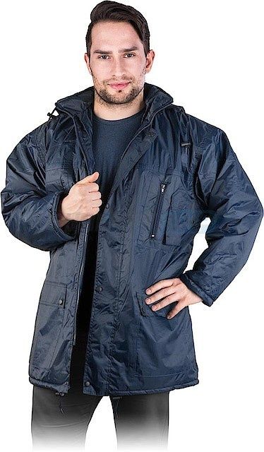 Kurtka ochronna ocieplana Syberia XL granatowa, robocza zimowa.