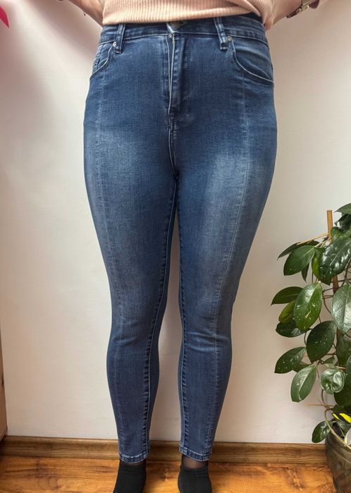 Spodnie jeansowe skinny jeansy stretch granatowe jeans Hailys S 36