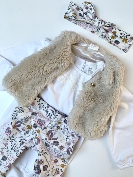H&M misiowa Kamizelka 68 beż
