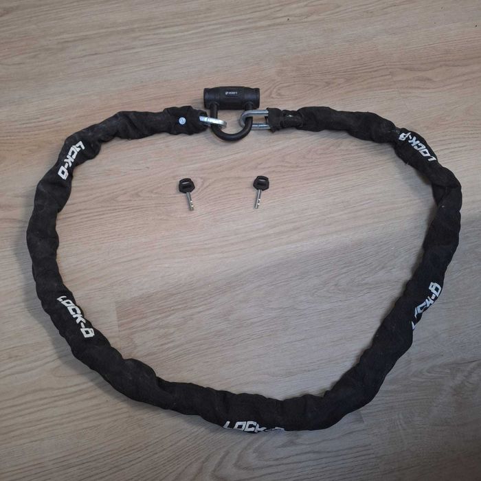 Corrente e cadeado para mota anti-roubo - 2metros - NOVO - SEM USO