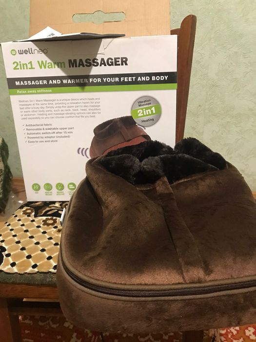 Вібромасажер для ніг з підігрівом Warm Massager 2in1