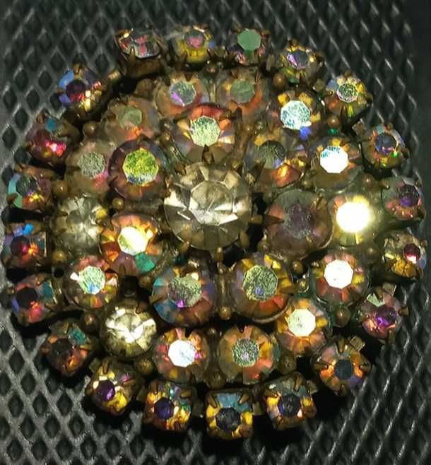 Вінтажна брошка з камінням "Аврора Бореаліс""