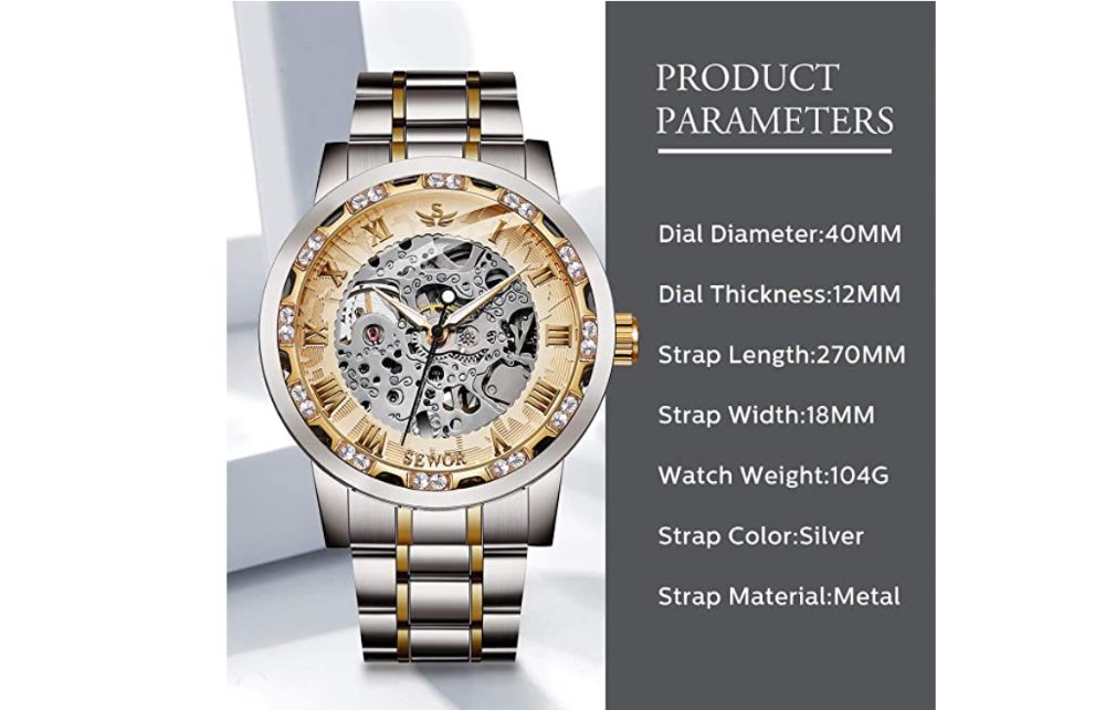 Relógios a corda, acero inoxidável Prenda Vintage