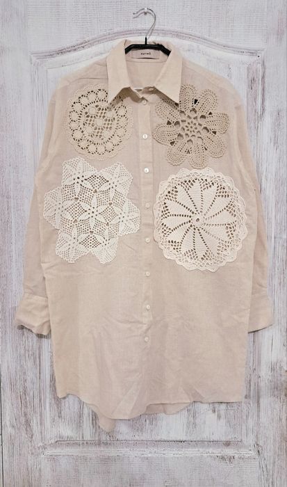 KATIMO Лляна сорочка-блуза подовжена (100% льон) (34/XS-36/S р.)