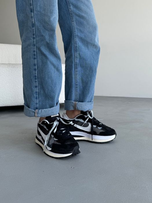 36-45 р Nike VaporWaffle x Sacai Black/White кросівки