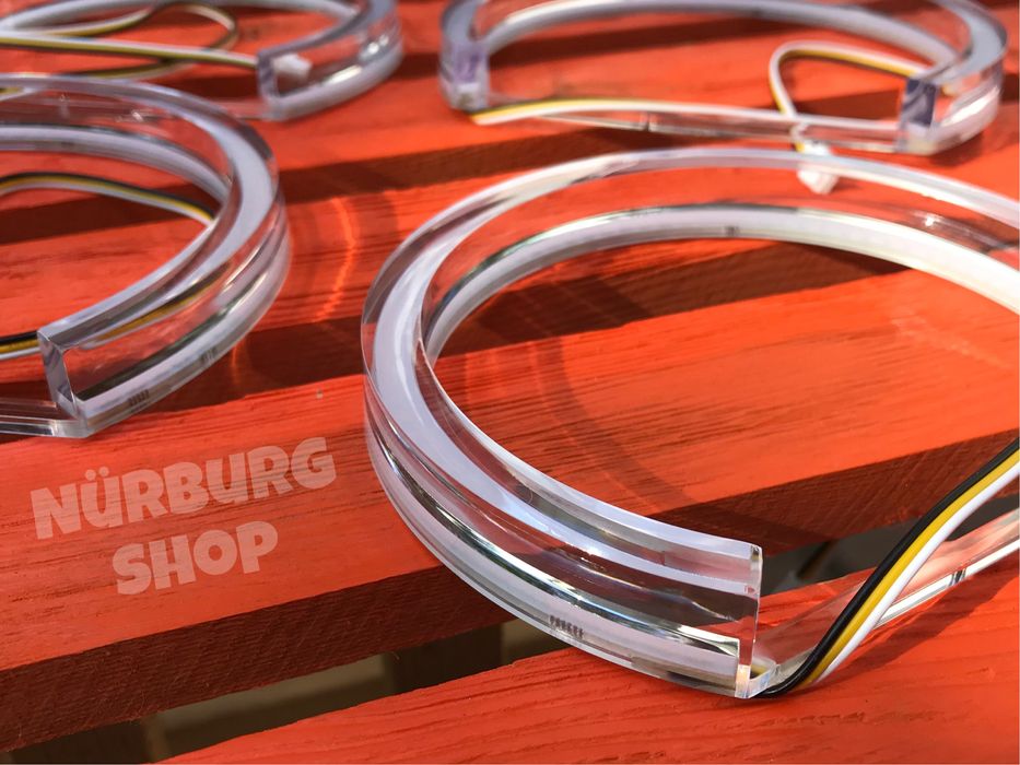 Хрустальные LED ангельские глазки белые оранжевые BMW E46 E36 E38 E39