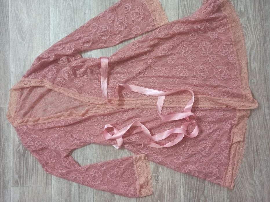 Халат пенюар гипюр