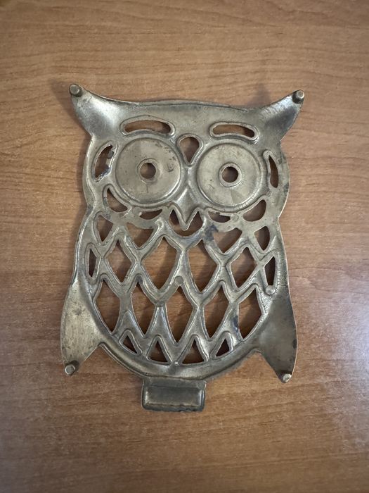 Подставка под горячее « Сова » из бронзы