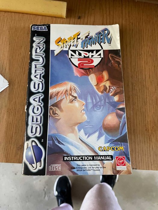 manual de jogo street fighter sega saturn