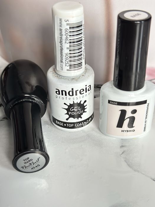Zestaw lakierów hybrydowych top baza hybryda neonail hihybrid