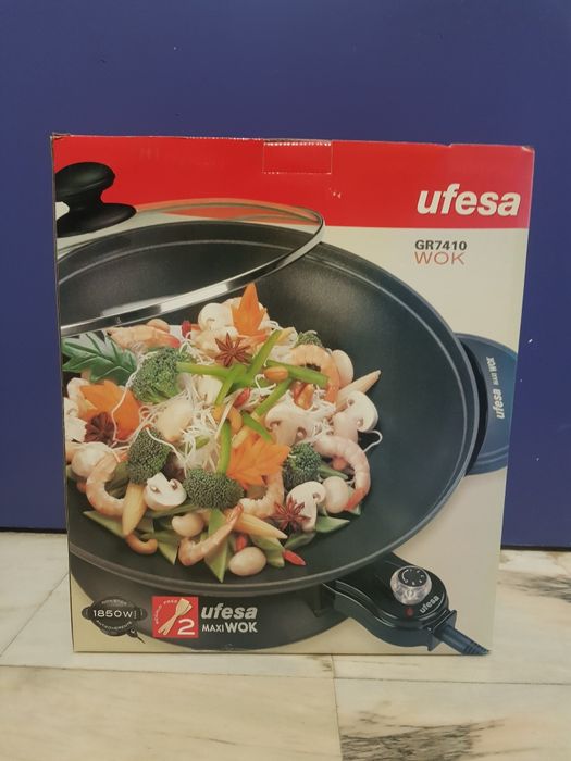 WOK Elétrico Anti-Aderente UFESA - Novo. A estrear