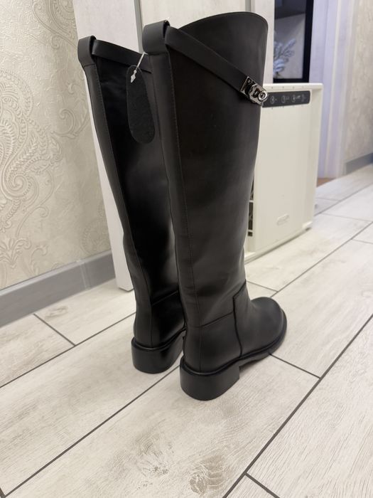 Високі сапоги труби натуральна шкіра 39-25,5см