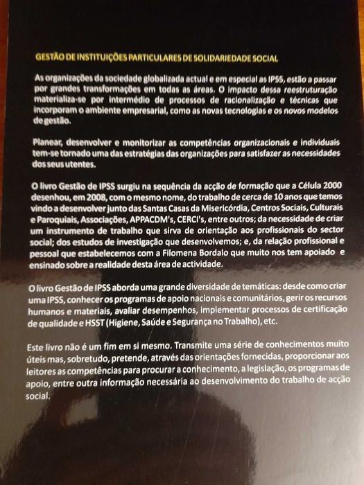 Gestão de IPSS (Instituições Particulares de Solidariedade Social)