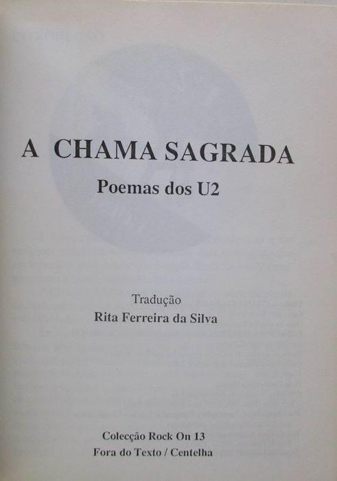 U2 - - - A Chama Sagrada - - - - - Livro