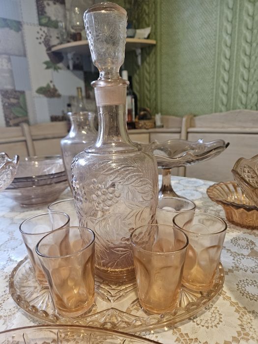 Стопка цветное стекло. Стопка мерная 50 грамм. Цена 7 коп. СССР