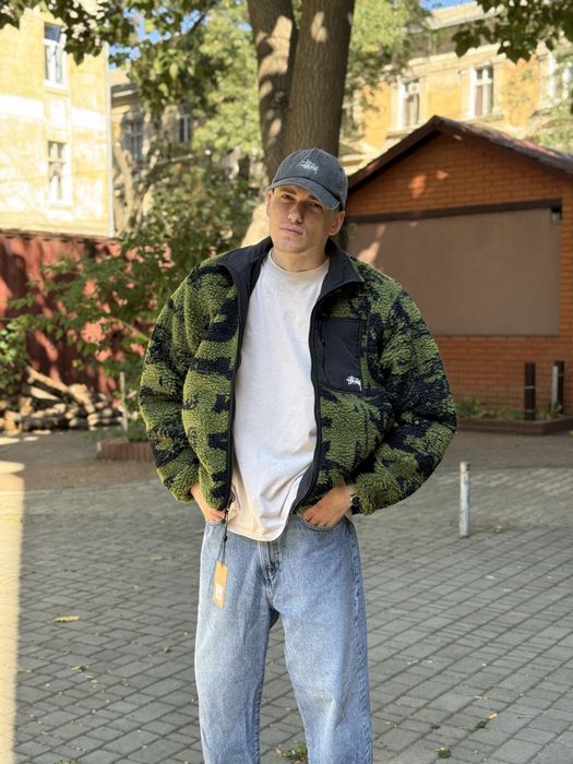 Куртка Stussy / Stussy Sherpa Reversible Printed Jacket Green: 6
