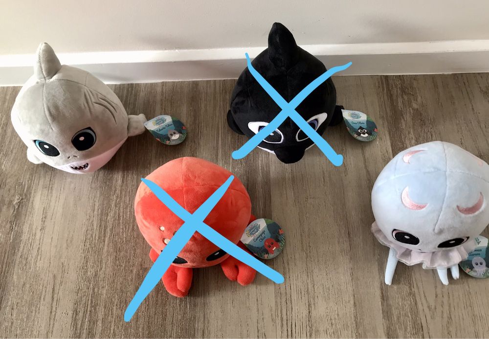 Coleção de peluches do Bando do Mar (novos)