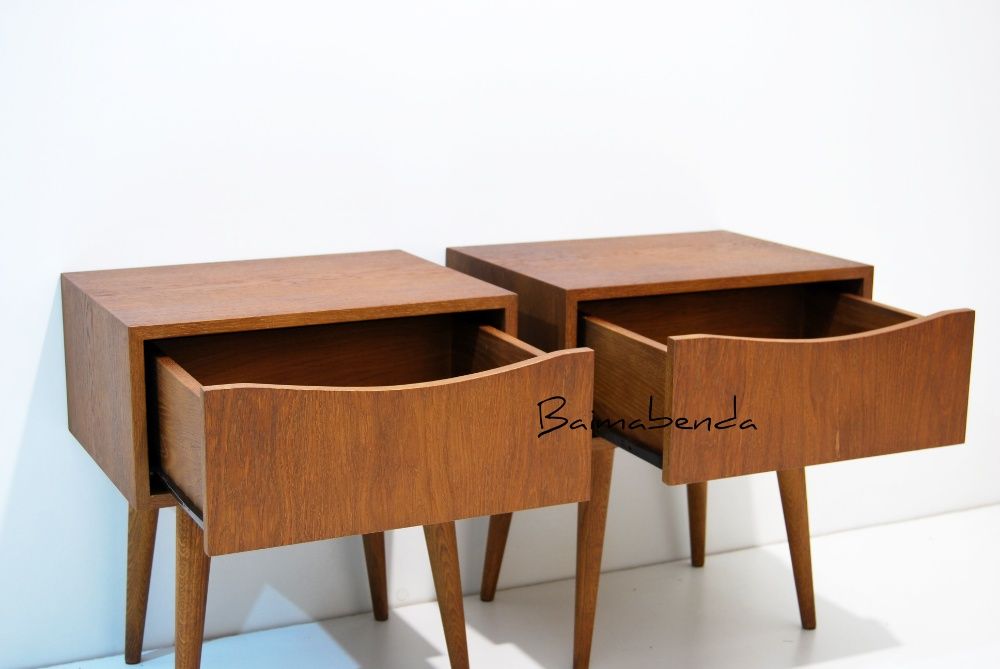 Par de Mesas de Cabeceira retro vintage estilo nordico
