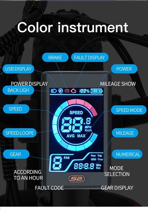 Bicicleta eléctrica (eBike) roda 26"com pouco uso
