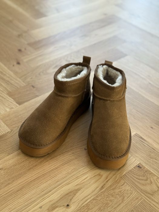 Śniegowce ze skóry naturalnej Lamo