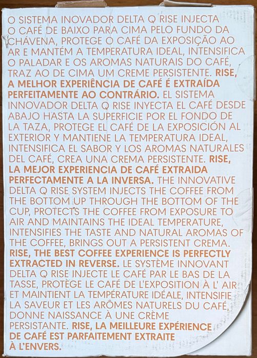Máquina de café Delta Q Rise- nova, 3 anos de garantia