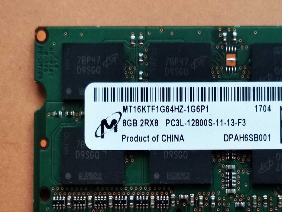 DDR3 8GB Micron 12800 L