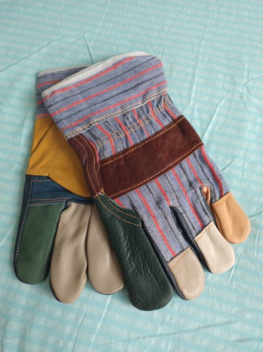 rękawice robocze wzmocnione skora 2 pary