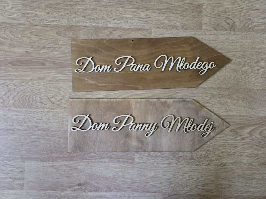 Drogowskazy ślubne, Dom Panny Młodej  Dom Pana Młodego