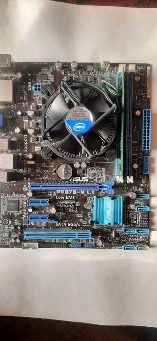 Комплект  P8B75-M LX + процесор I7-2600+DDR3 - 2GB