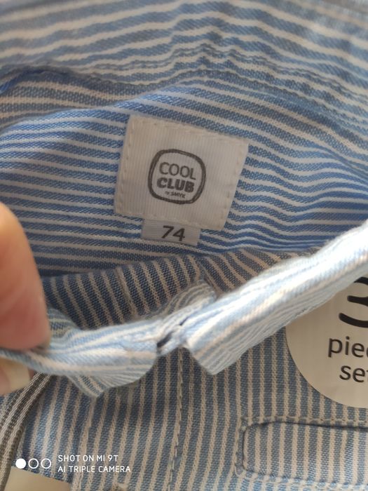 Komplet dla chłopca Cool club r.74 3 pack roczek nowy