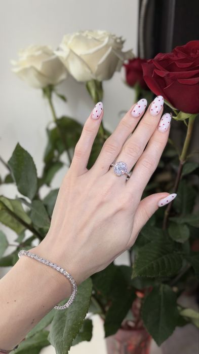 Трендовий Набір Каблучка і тенісний  браслет фіаніти