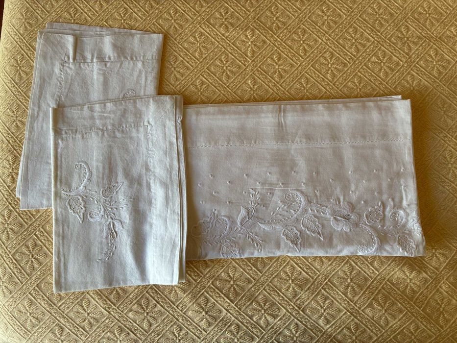 Conjunto de cama de casal, linho