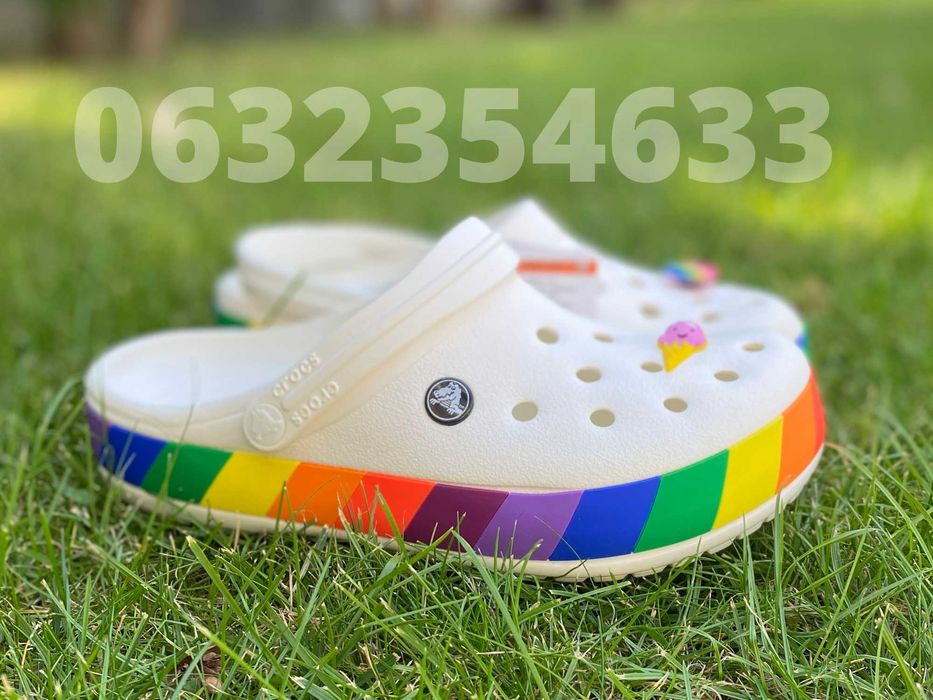 CROCS! Чоловічі та Жіночі сабо крокси Crocs Crocband! Білі