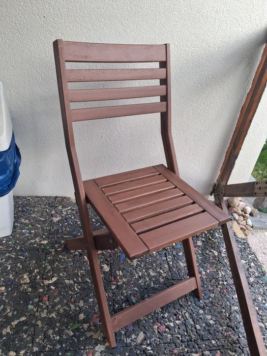 krzesła ogrodowe IKEA APPLARO fotel drewno rod ogródek altana taras